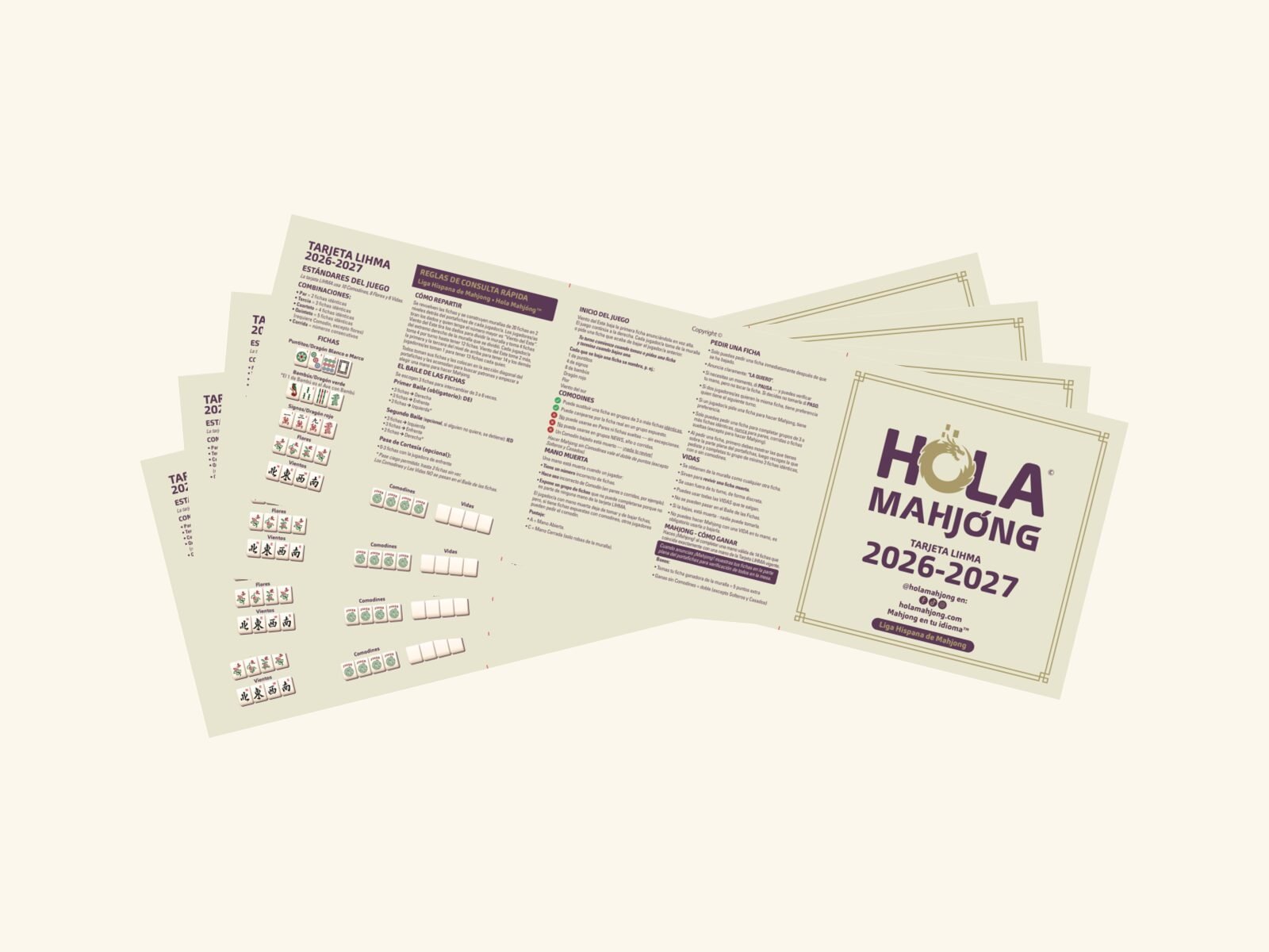 Set de 4 tarjetas Oficiales LIHMA 2026–2027